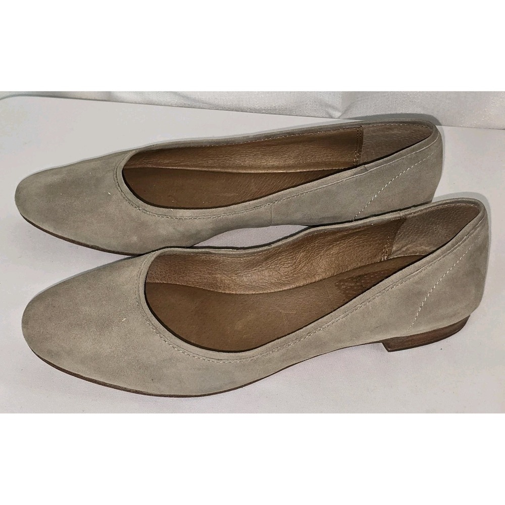 Frye Gloria Ballet Flats Size‎ 7 M Beige Suede